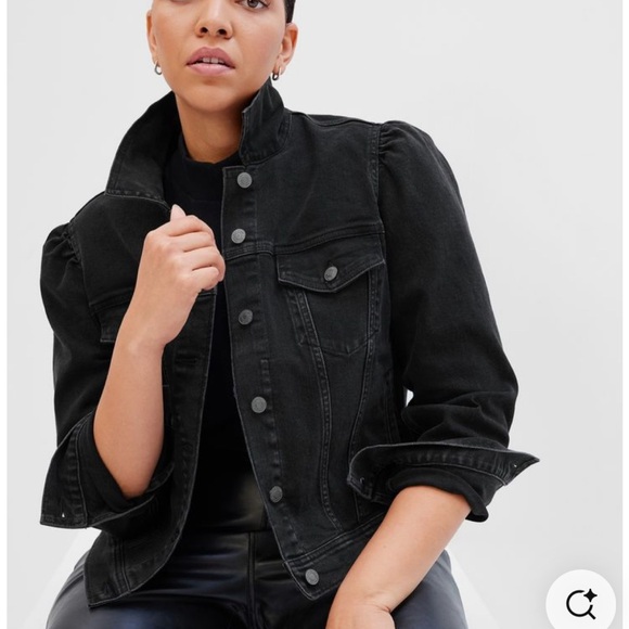 GAP Black Jean Jacket with Classic Denim Style NWOT - Picture 1 of 6